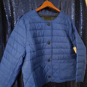 Talbots Quilted Collarless Jacket